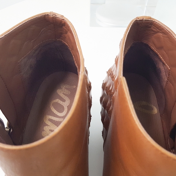 Sam Edelman🍂Country Western Bootie|Stud Brown Leather| Block Heels - Picture 8 of 10